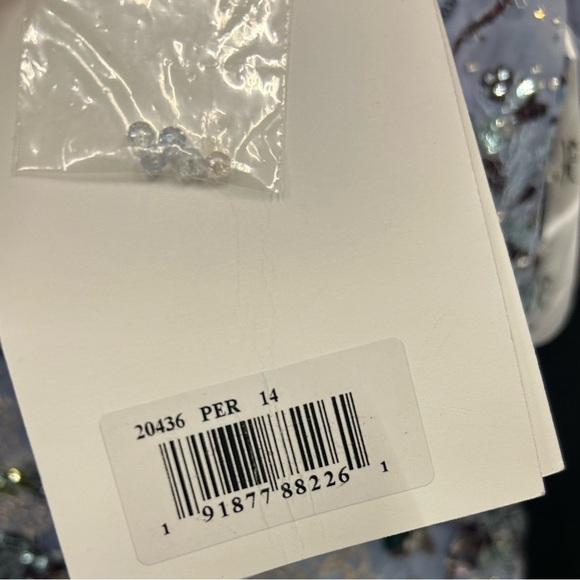 Mac Duggal 20436 NWT Embellished Multi Color Flutter Sleeve A-Line Dress - Picture 12 of 12